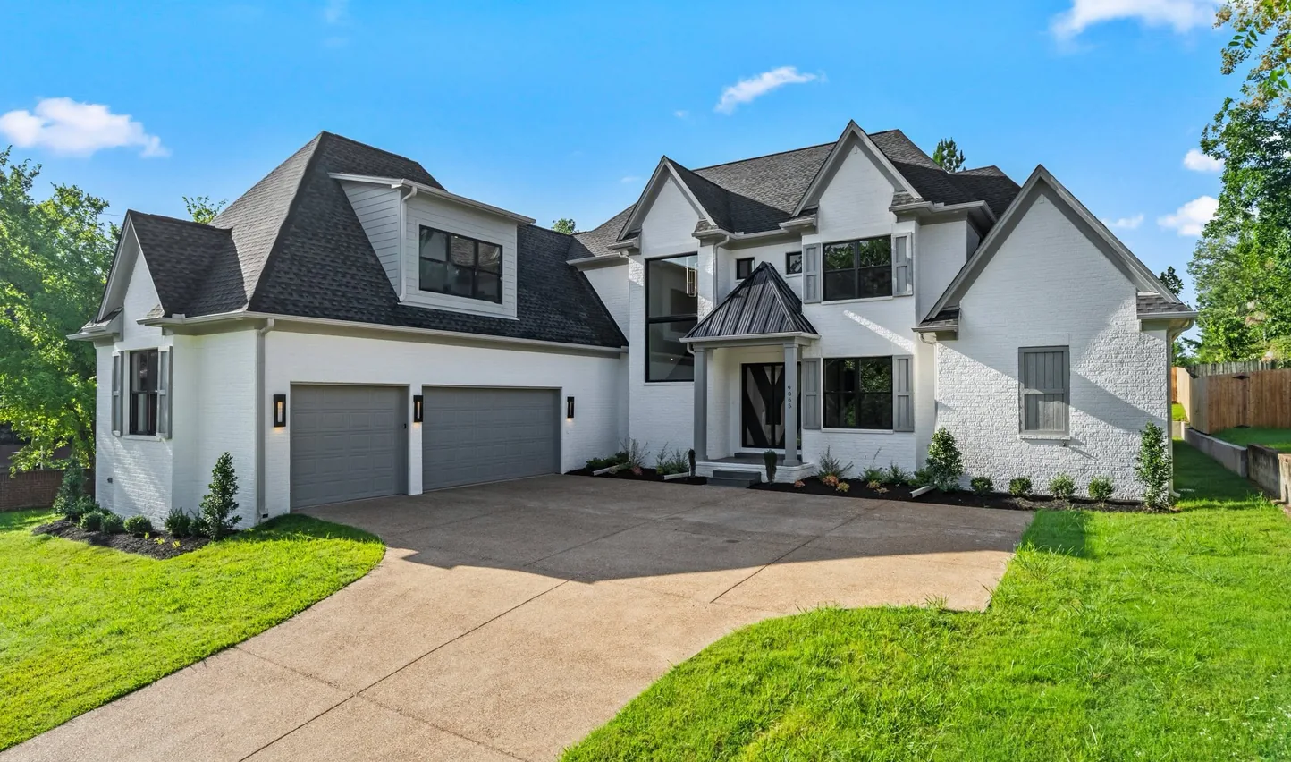 A finished home, front elevation