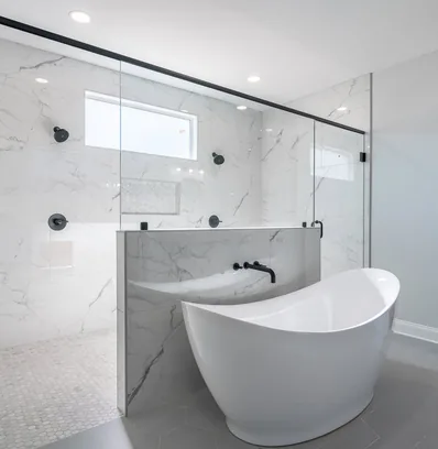 A finished bathroom, close up