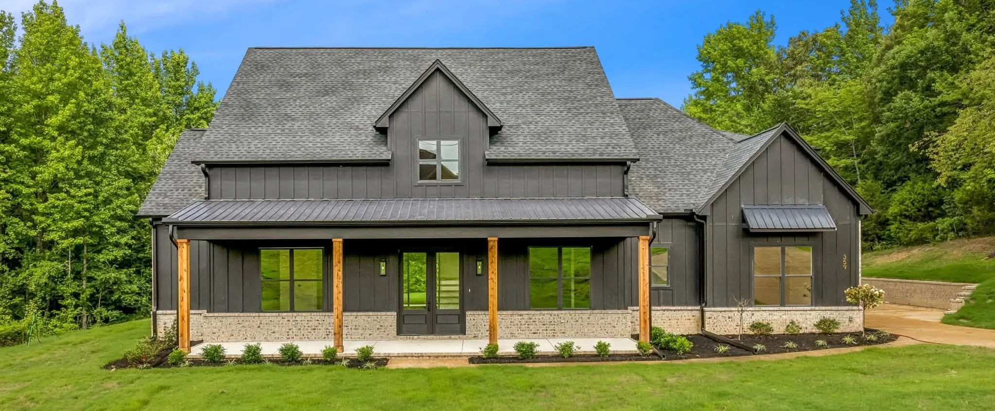 A renovated home, front elevation